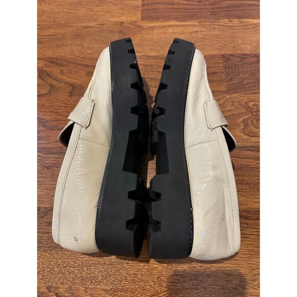 Franco Sarto Women's Balin Faux Leather Lug Sole Loafers Cream Patent Size 10 - Picture 6 of 9